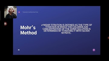 PRECIPITATION TITRATION (VOLHARD