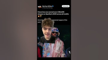 Future has now earned over 4 billion streams on Spotify in 2025 across all credits!