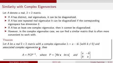 MATH 3191: Similarity with Complex Eigenvalues