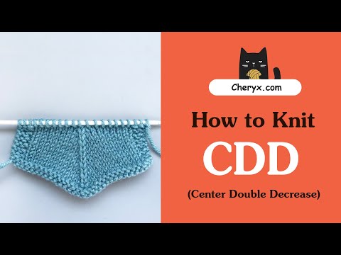 How to knit CDD (Central Double Decrease)