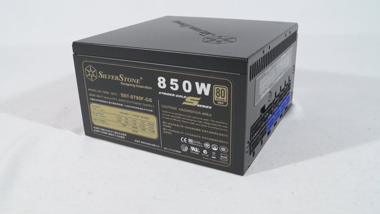 #1557 - SilverStone Strider Gold S Series ST85F-GS 850W Power Supply Video  Review