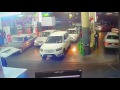 حريق سيارة هونداي في محطة بنزين 
