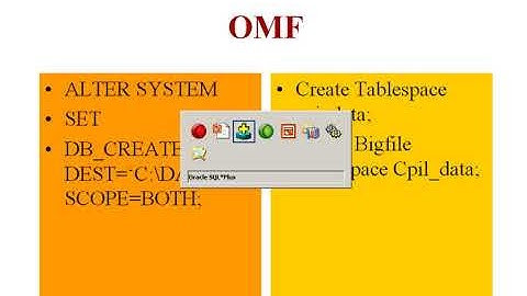 Understand to create different table space /  Oracle managed files