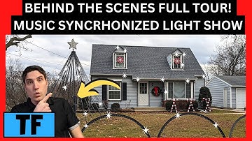 Behind The Scenes - Music Synchronized Pixel Christmas Light Show & Megatree (Front Yard Full Tour!)