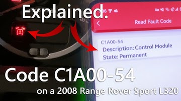 Fixing Code C1A00-54 on a Land Rover Range Rover Sport L320