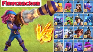 Firecracker vs All Troops - Clash of Clans