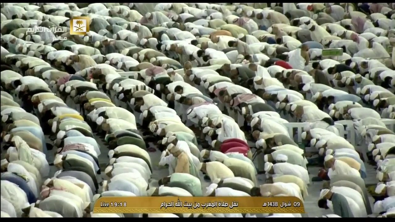 صلاة المغرب للشيخ عبدالله الجهني اليوم الإثنين 9 شوال 1438 هـ سورتي الشمس والضحى