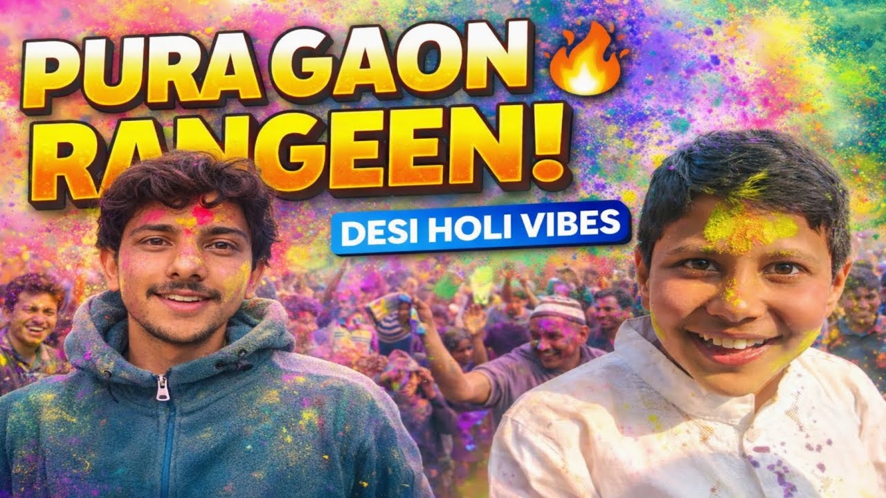 “Yeh Hai Asli Desi Holi! 🌈 Gaon Ki Masti Dekh Lo!”