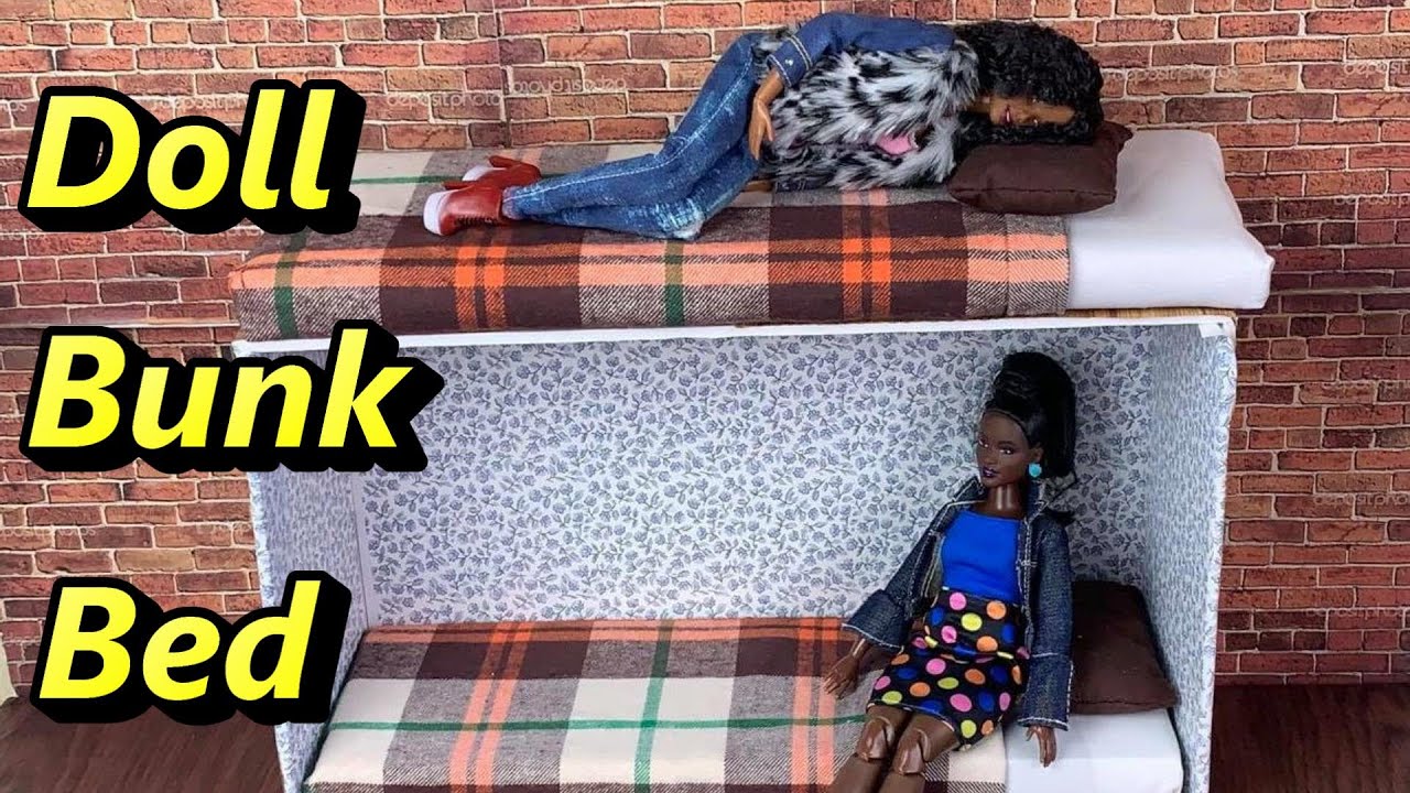 DIY BARBIE DOLL BUNK BEDS YouTube