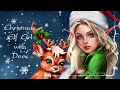 Christmas Elf Girl with Deer - SpeedPaint by Laguna 2024