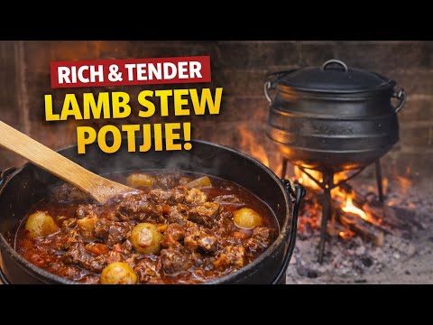 RICH & TENDER LAMB STEW POTJIEKOS COOKED OVER FIRE
