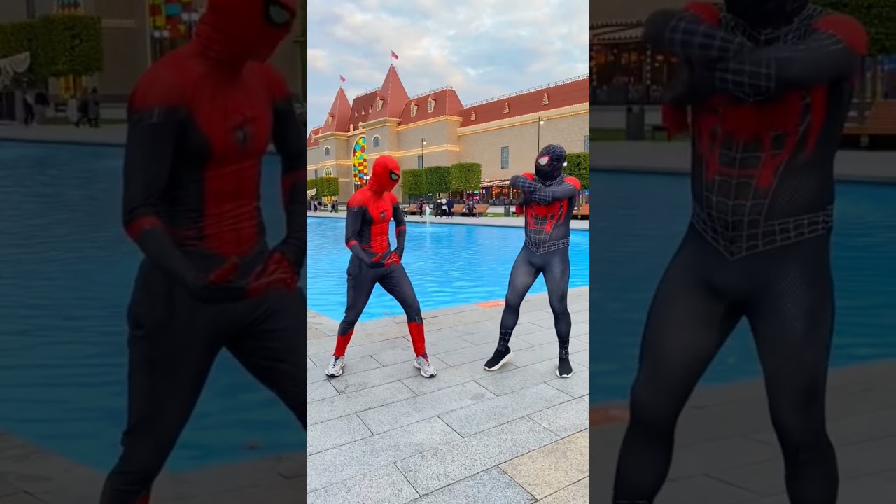 ❤️ Spiderman and Miles 🖤 #milesmorales #spiderman #cosplay #marvel #spiderverse #avengers #love #4k