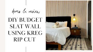 Diy Budget Slat Accent Wall Using Plywood & Kreg Rip Cut Tutorial & Demonstration
