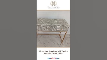 "Elevate your Home Decor with Timeless Bone Inlay Console Tables."