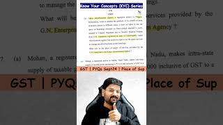 MTP, RTP and PYQs in 1 Minute ! Place of Supply ! #gst #caintertax #shorts #pyqs#hakkseca