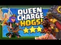 QUEEN CHARGE HOG RIDERS for the 3 Stars! TH10 Attack Strategy in Clash of Clans!
