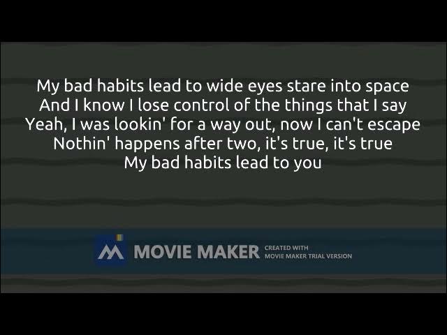 Bad Habits by Ed Sheeran acoustic guitar instrumental cover lyrics karaoke backing track