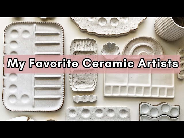 Handmade Portable Ceramic Palette, Ceramic Artists Palette