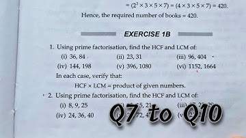 Real Numbers  Ex 1B Q7 TO Q10 Class 10 RS Aggarwal | Chapter 1 in Hindi | 2022  CBSE | Rajmith study