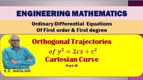 Orthogonal Trajectories of  y^2 = 2 c x + c^2