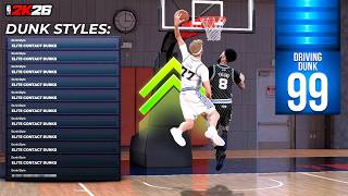 Using ONLY OVERPOWERED DUNKS On My 99 Driving Dunk Build in NBA 2K26