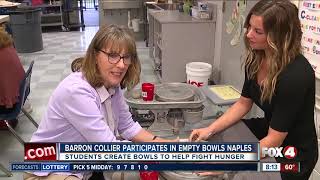 Students participate in Empty Bowls Naples to fight hunger