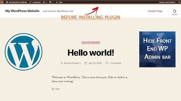 Hide WP Admin Bar | No technical skills needed | WordPress Plugin