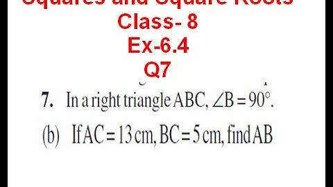 NCERT Solution CLASS-8 (VIII) Mathematics CHAPTER- 6 Squares and Square Roots Ex-6.4 Q7(b) @bhullar