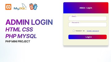 Login page using HTML CSS PHP MySQL | Tutorial with Source Code