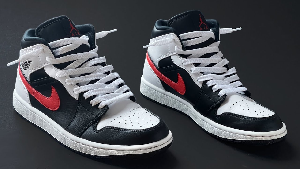 CÓMO ATAR LAS NIKE AIR JORDAN 1 MID SUELTAS - YouTube