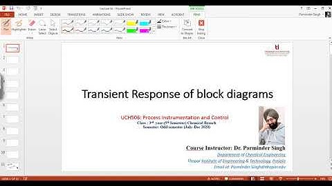 Lecture 16: Transient Response of block diagrams (Part 1)
