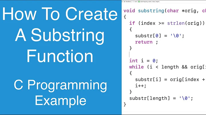 How To Create A Substring Function | C Programming Example