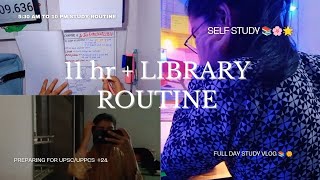 11HR +LIBRARY ROUTINE || UPSC ASPIRANT STUDY VLOG|| FULL DAY STUDY VLOG #upsc #aspirants #vlog #ias