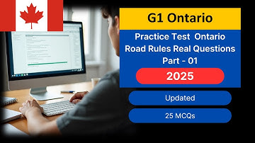 G1 Practice Test 2025 | Ontario Road Rules Real Questions