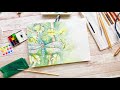 Sketchbook process | Ballpoint pen and watercolor