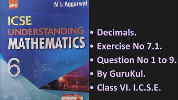 Decimals. Ex 7.1.