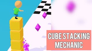 How i have created the Cube stacking mechanic in Unity | Cube surfing | #Unity3d #cubesurfer screenshot 3