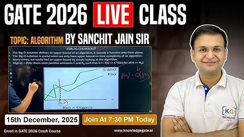 Minimum Spanning Tree 🌳 | GATE 2026 - Algorithm by Sanchit sir | KnowledgeGate LIVE 🔴 @ 7:30 PM ⏰