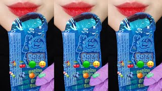 VERTICAL MUKBANG OOZE TUBE LIQUID CANDY, CRUNCH MARSHMALLOW, WAX CANDY HONEY JELLY ASMR 🍒