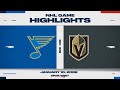 NHL Highlights: Blues vs. Golden Knights (Jan 10, 2026) 🏒