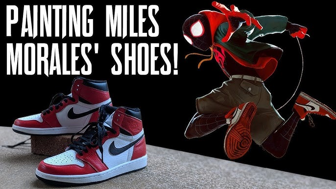 Custom Into the Spiderverse Air Jordan Retro 1 High OG x Off-White x  Miles Morales Spiderman — Q's Custom Sneakers