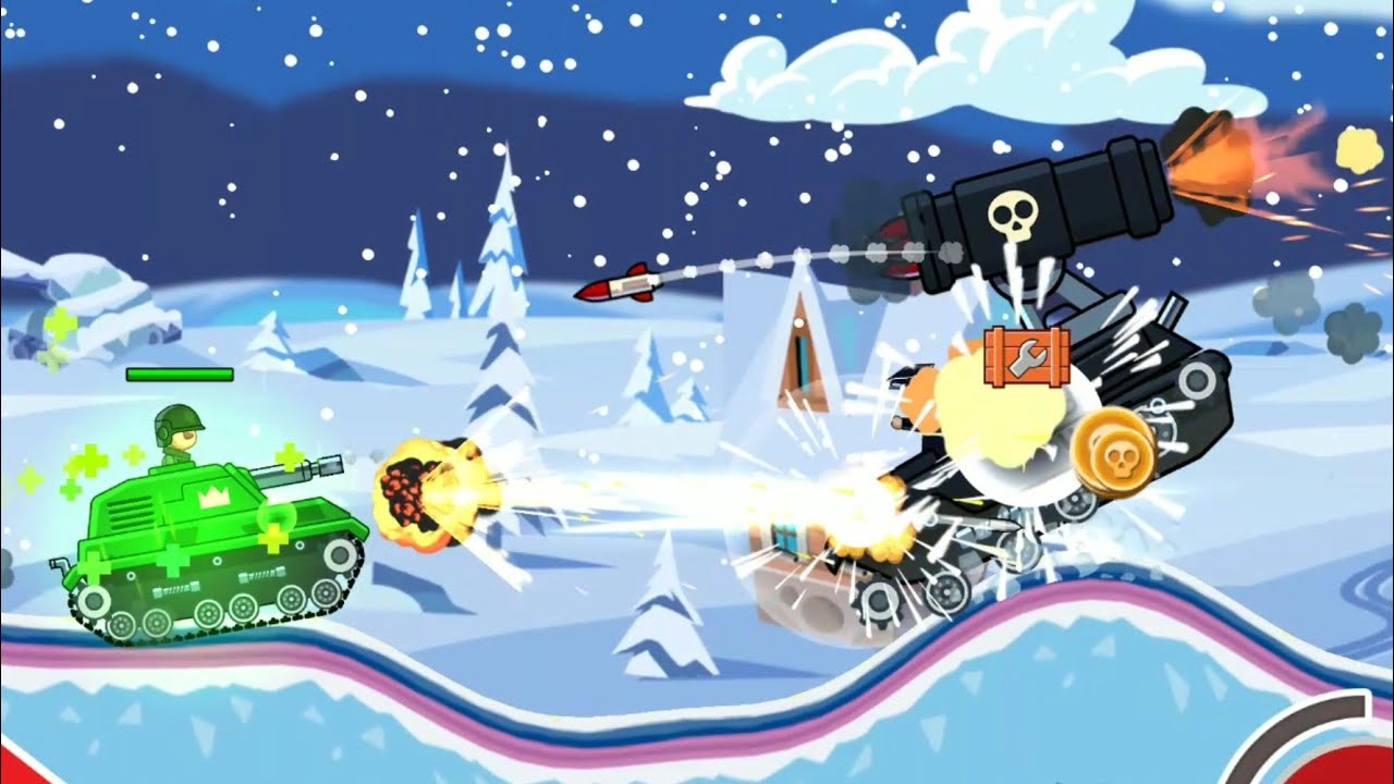 Hills of Steel Gameplay 19, Fully Upgraded and Unlocked all 22 Tanks (Unlimited Coins & Gems