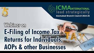Webinar on E-Filing of Income Tax Returns for Individuals, AOP's & other Businesses