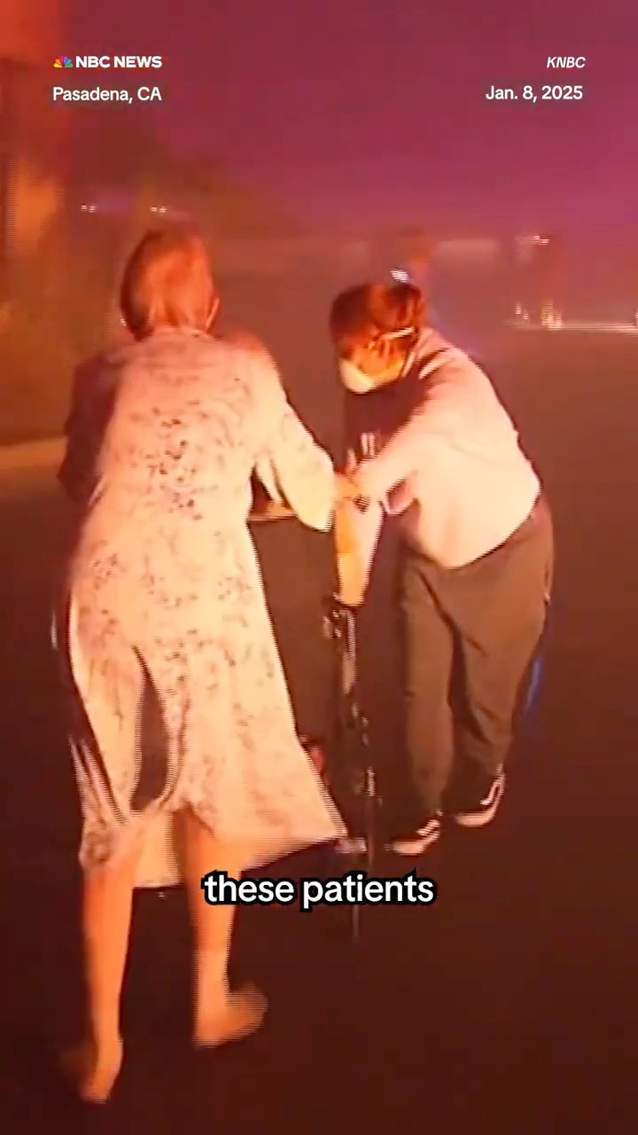 Wildfires force elderly patients to evacuate nursing home