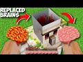What if you replaced the NEW LAVA BRAINS of this IRON GOLEM in Minecraft ! LAVA GOLEM !