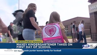 Maxey Elementary’s 'Aurora' attends her first day of Kindergarten