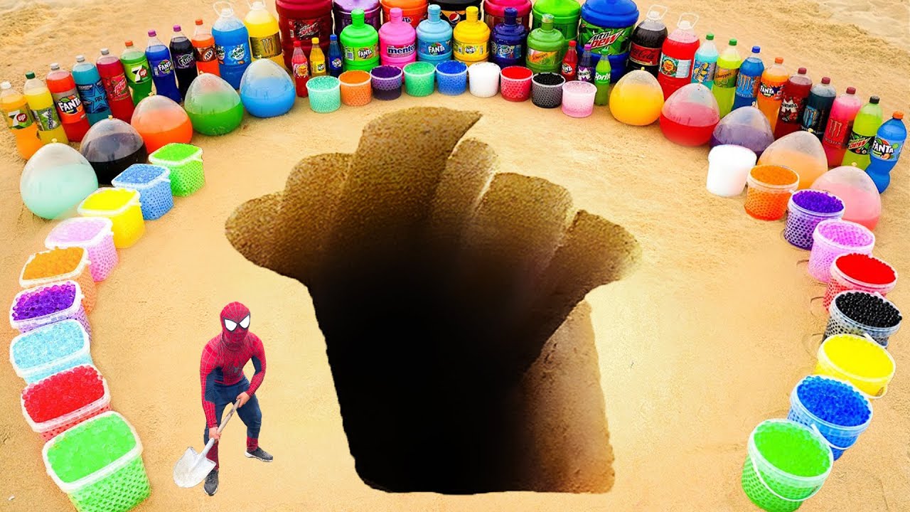 Как приготовить мороженое с цементом, большими шариками Orbeez, шариками Fanta, Pepsi, Mountain D...