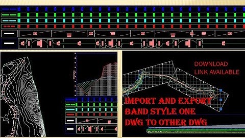 How to import and export band set in civil3d