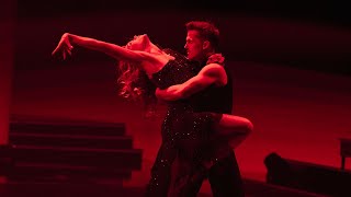 David Lindgren och Tove Villför dansar en Rumba i semifinalen av Let's Dance 2025.