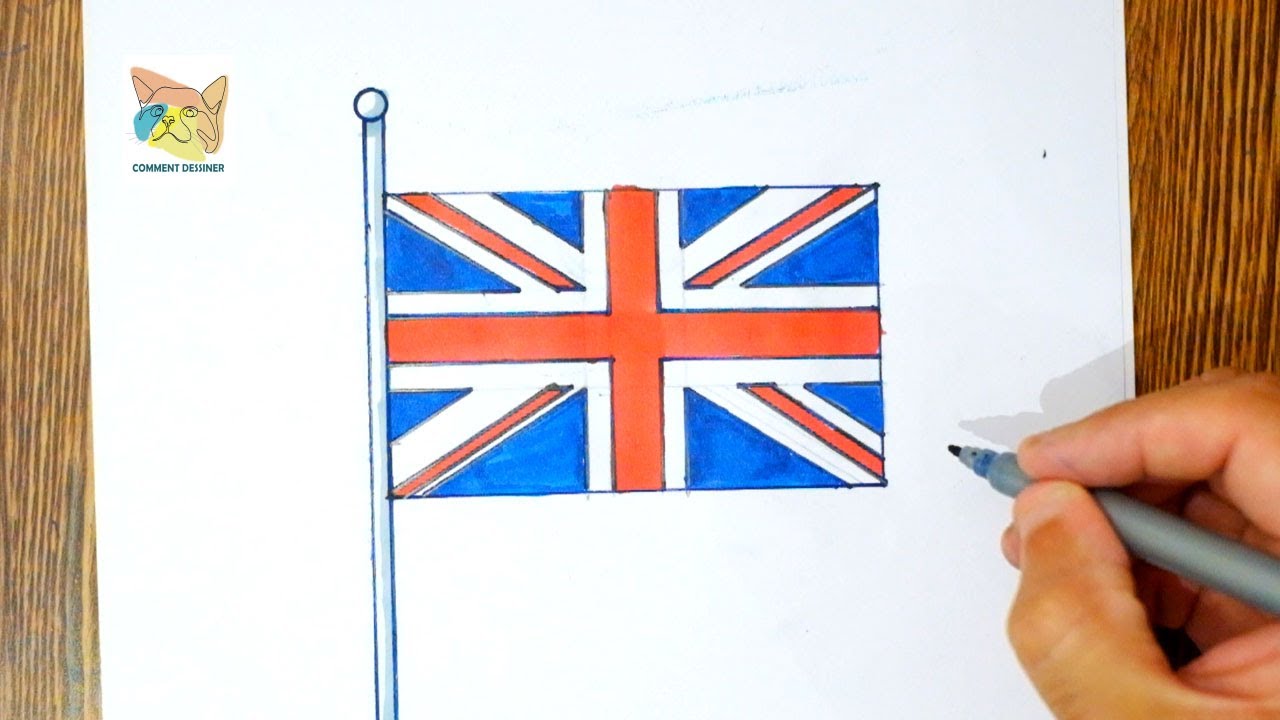 comment dessiner le drapeau anglais 